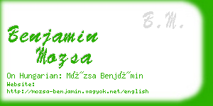 benjamin mozsa business card